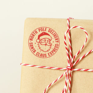 Noordpool Kerstman Express Speciale Levering Rubberstempel