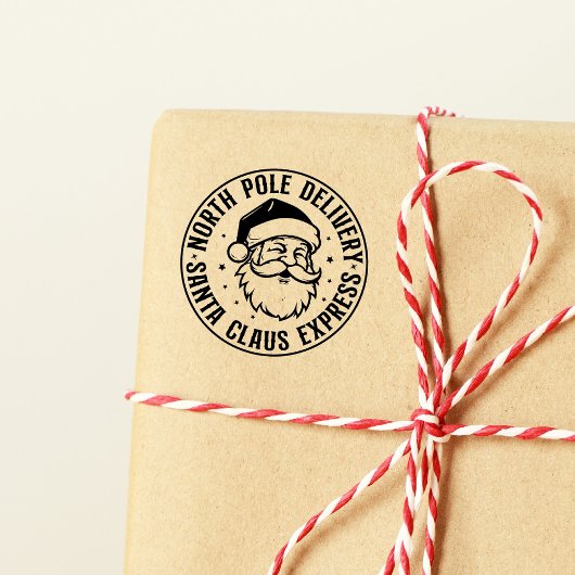 Noordpool Kerstman Express Speciale Levering Rubberstempel
