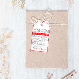 Noordpool Kerstman Levering Kerstmis Cadeaulabel