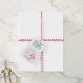 Noordpool Kerstman Lijst Kerstcadeau Label Cadeaulabel (Met Touw)