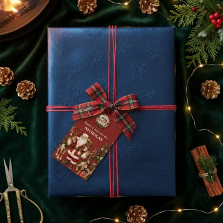  Noordpool Kerstman Rendier Kerstmis Aangepaste Na Cadeaulabel
