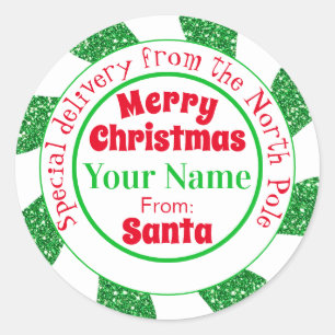 Noordpool Kerstman Speciale Levering Klassieke Ron Ronde Sticker