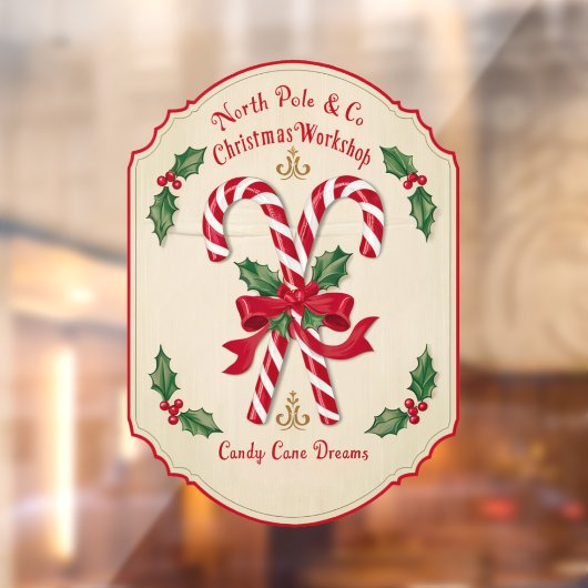 Noordpool Kerstworkshop snoepriet dromen Raamsticker (Vel 2)