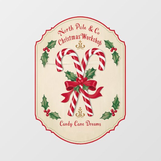 Noordpool Kerstworkshop snoepriet dromen Raamsticker (Vel)