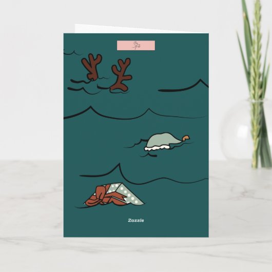 Noordpool Klimaatcrisis Grappige kerst Kaart (Achterkant)