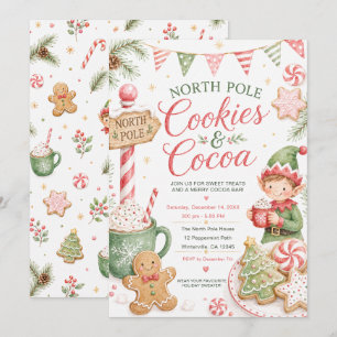 Noordpool Koekjes & Cacaoinvitatatie Kaart