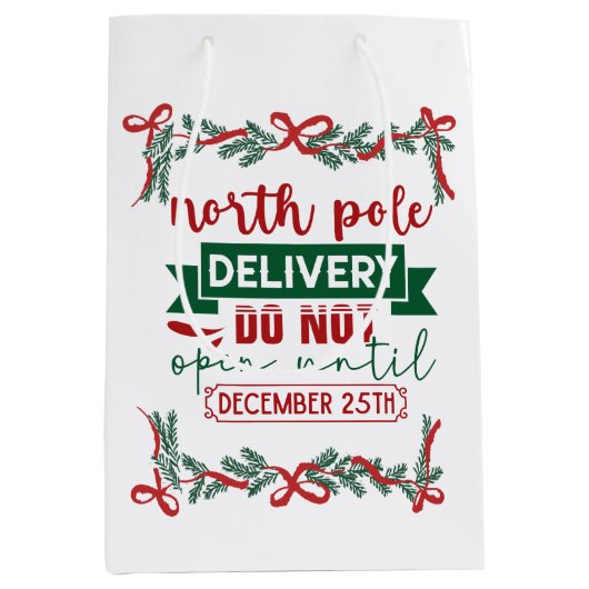 Noordpool Levering Kerstmis Medium Cadeauzakje (Voorkant)