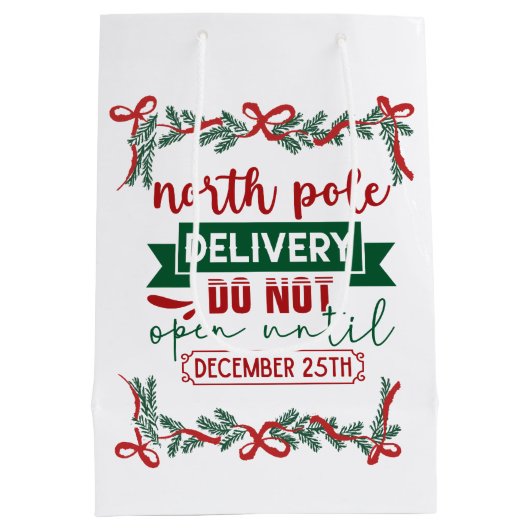 Noordpool Levering Kerstmis Medium Cadeauzakje (Achterkant)