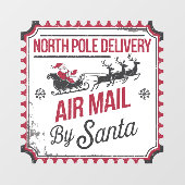 Noordpool levering luchtpost vintage raamsticker (Vel)