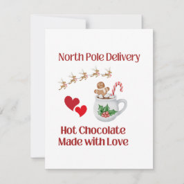 Noordpool levering op een  feestdagenkaart