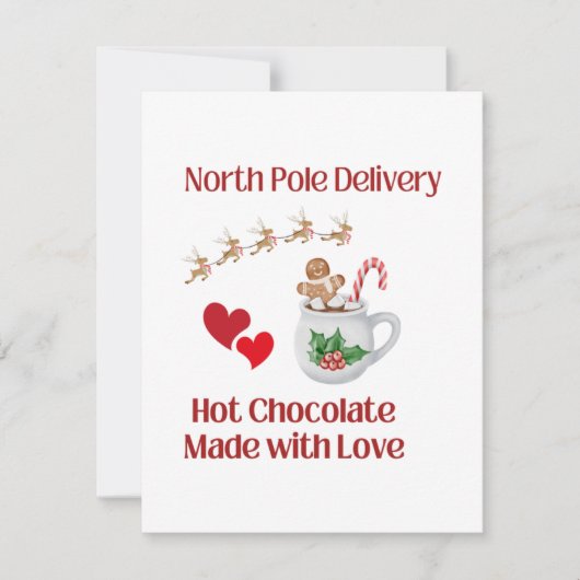 Noordpool levering op een  feestdagenkaart (Voorkant)