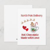 Noordpool levering op een  feestdagenkaart (Voorkant / Achterkant)