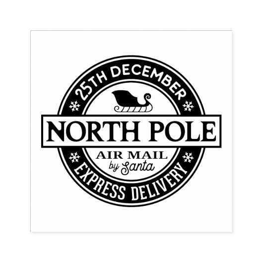 Noordpool luchtpost Feestelijk Rubberstempel (Afrduk)