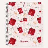 Noordpool Mail kerstpatroon gepersonaliseerd Notitieboek (Voorkant)