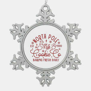 Noordpool Melk en Koek Vers Gebakken Dagelijks Sin Tin Sneeuwvlok Ornament