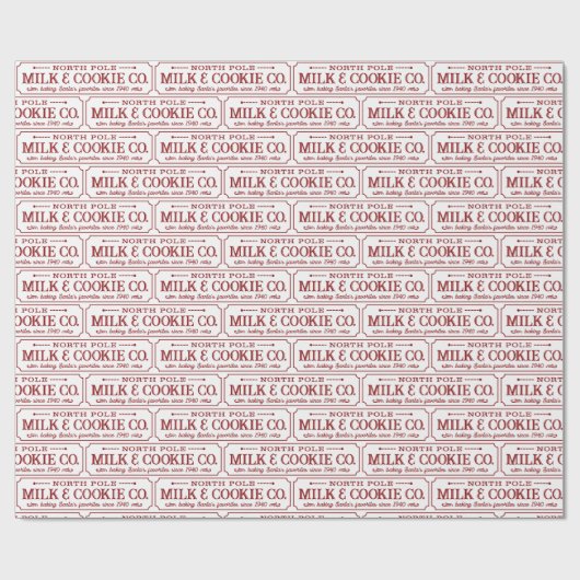 Noordpool melk en koekjesbedrijf feestverpakking cadeaupapier (Vlak)