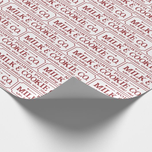 Noordpool melk en koekjesbedrijf feestverpakking cadeaupapier (Hoek)