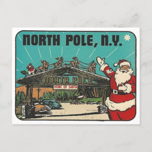 Noordpool New York Vintage Travel Santa Briefkaart