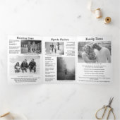 Noordpool Nieuwskrant op kerstmis gepersonaliseerd Drieluik Wenskaart (Binnen)