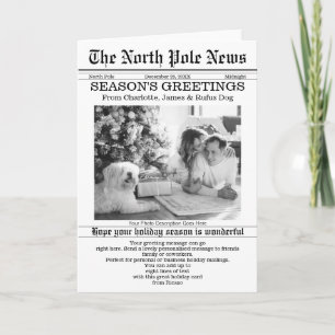 Noordpool Nieuwskrant op kerstmis gepersonaliseerd Feestdagen Kaart