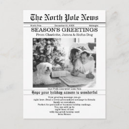 Noordpool Nieuwskrant op kerstmis gepersonaliseerd Feestdagenkaart