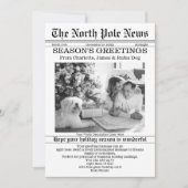 Noordpool Nieuwskrant op kerstmis gepersonaliseerd Feestdagenkaart (Voorkant)