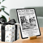 Noordpool Nieuwskrant op kerstmis gepersonaliseerd Feestdagenkaart