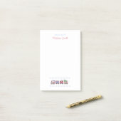Noordpool of buste kersttrein van het bureau post-it® notes (Op bureau)