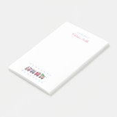 Noordpool of buste kersttrein van het bureau post-it® notes (Schuin)
