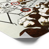  Noordpool Oud Antiek Kaart Wereld Poster (Hoek)