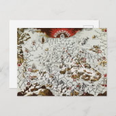  Noordpool - Oude Antiek Kaart Wereld (Voorkant / Achterkant)