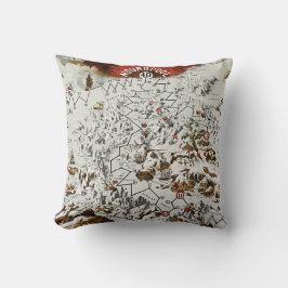 Noordpool - Oude Antiek Kaart Wereld Kussen