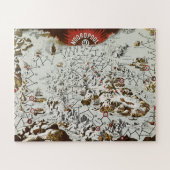 Noordpool - Oude Antiek Kaart Wereld Legpuzzel (Horizontaal)