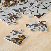 Noordpool - Oude Antiek Kaart Wereld Legpuzzel (Zijkant)