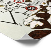  Noordpool - Oude Antiek Kaart Wereld Poster (Hoek)