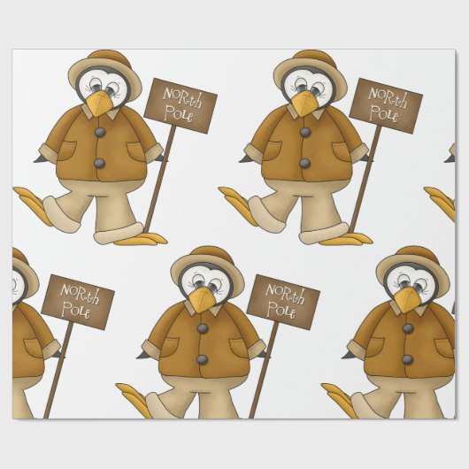 Noordpool Penguin Cadeaupapier (Vlak)
