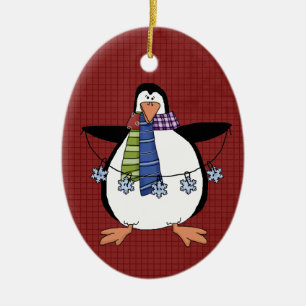 Noordpool Penguin keramische kerstversiering Keramisch Ornament