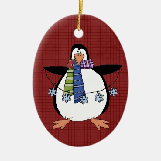 Noordpool Penguin keramische kerstversiering Keramisch Ornament (Voorkant)