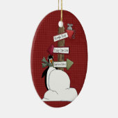 Noordpool Penguin keramische kerstversiering Keramisch Ornament (Rechts)