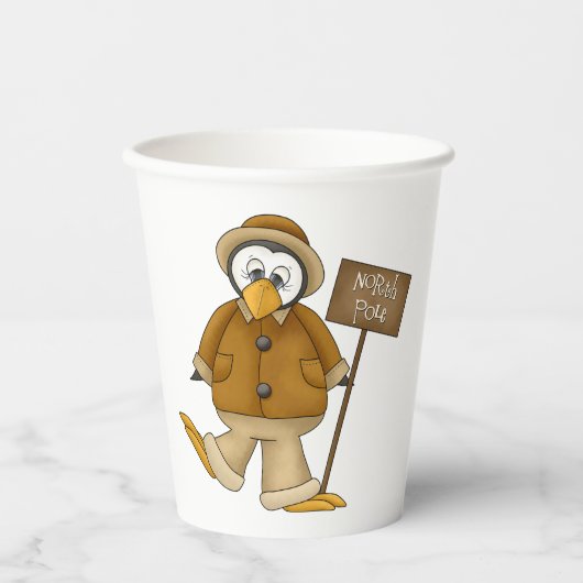 Noordpool Penguin Papieren Bekers (Voorkant)
