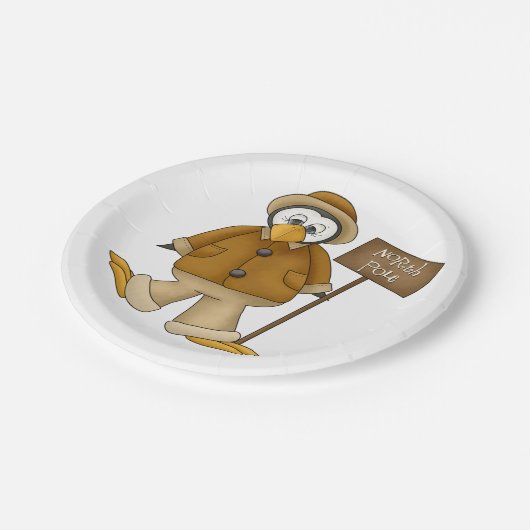 Noordpool Penguin Papieren Bordje (Gekanteld)