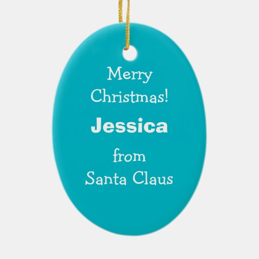 Noordpool Penguin Snowman Kinder kerst Keramisch Ornament (Achterkant)