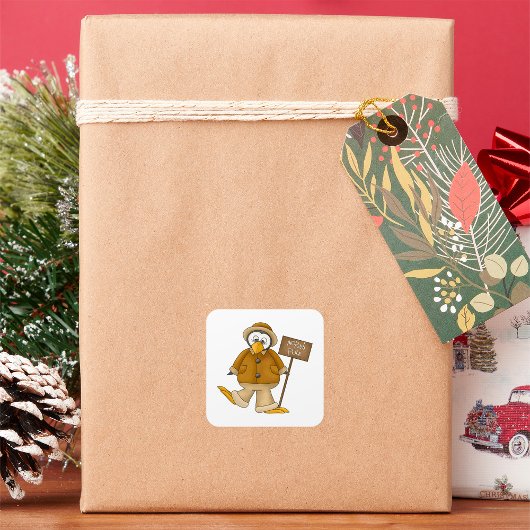 Noordpool Penguin Vierkante Sticker