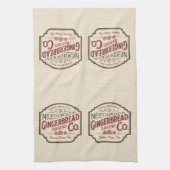 Noordpool peperkoek bakken Vintage Kerstmis Theedoek (Verticaal)