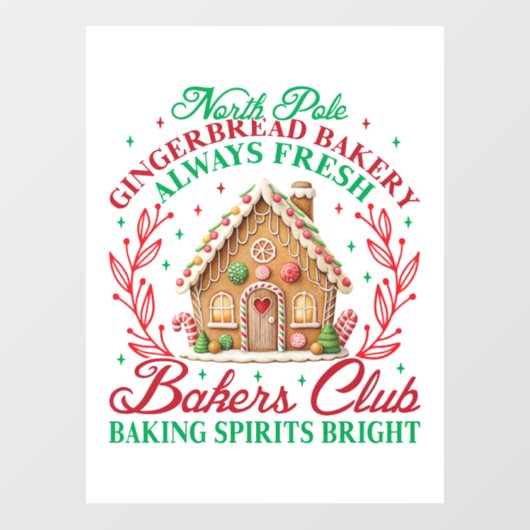 Noordpool peperkoek bakkerij raamsticker (Vel)