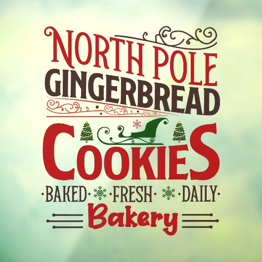 Noordpool peperkoekjes raamsticker (Vel 3)