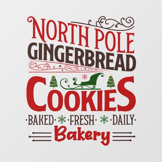 Noordpool peperkoekjes raamsticker (Vel)