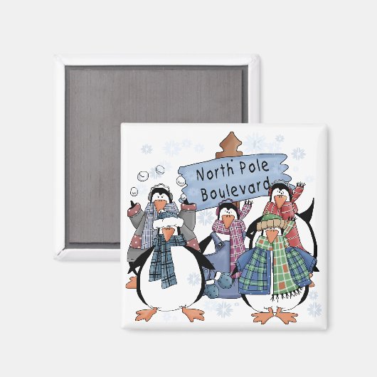 Noordpool Pinguïns Tshirts en geschenken Magneet (Voorkant / Achterkant)