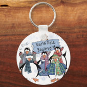 Noordpool Pinguïns Tshirts en geschenken Sleutelhanger (Voorkant)