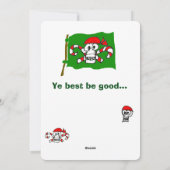 Noordpool Piraat - Cptn. Crusty Kringle Card Feestdagenkaart (Achterkant)